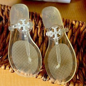 NEW, still in stores!! Tory Burch Mini Miller Clear Jelly Slides